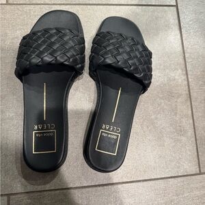 Dolce Vita Black Braided Slide Sandals
